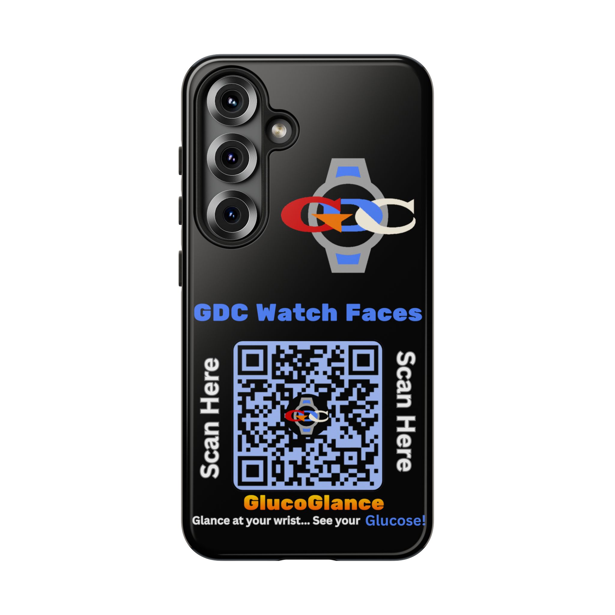 GDC Watch Faces Phone Case, Tough Smartphone Case for Diabetics, Durable Phone Cover, Unique QR Code Design, Functional Gift Idea - Image 21