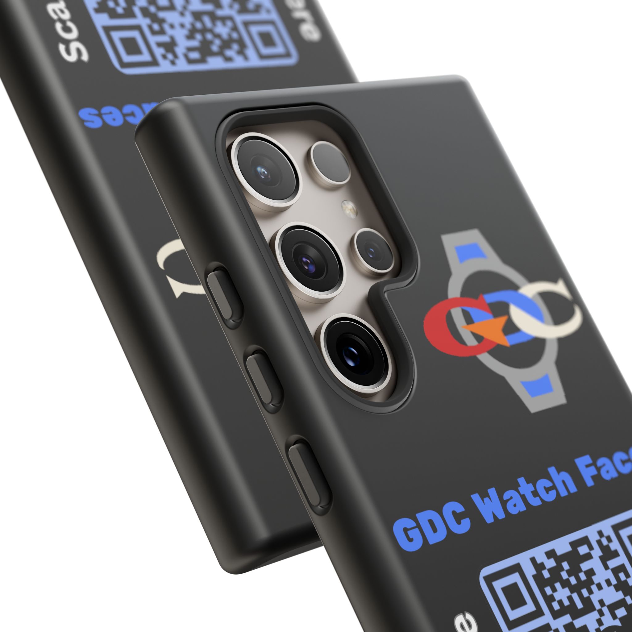 GDC Watch Faces Phone Case, Tough Smartphone Case for Diabetics, Durable Phone Cover, Unique QR Code Design, Functional Gift Idea - Image 2