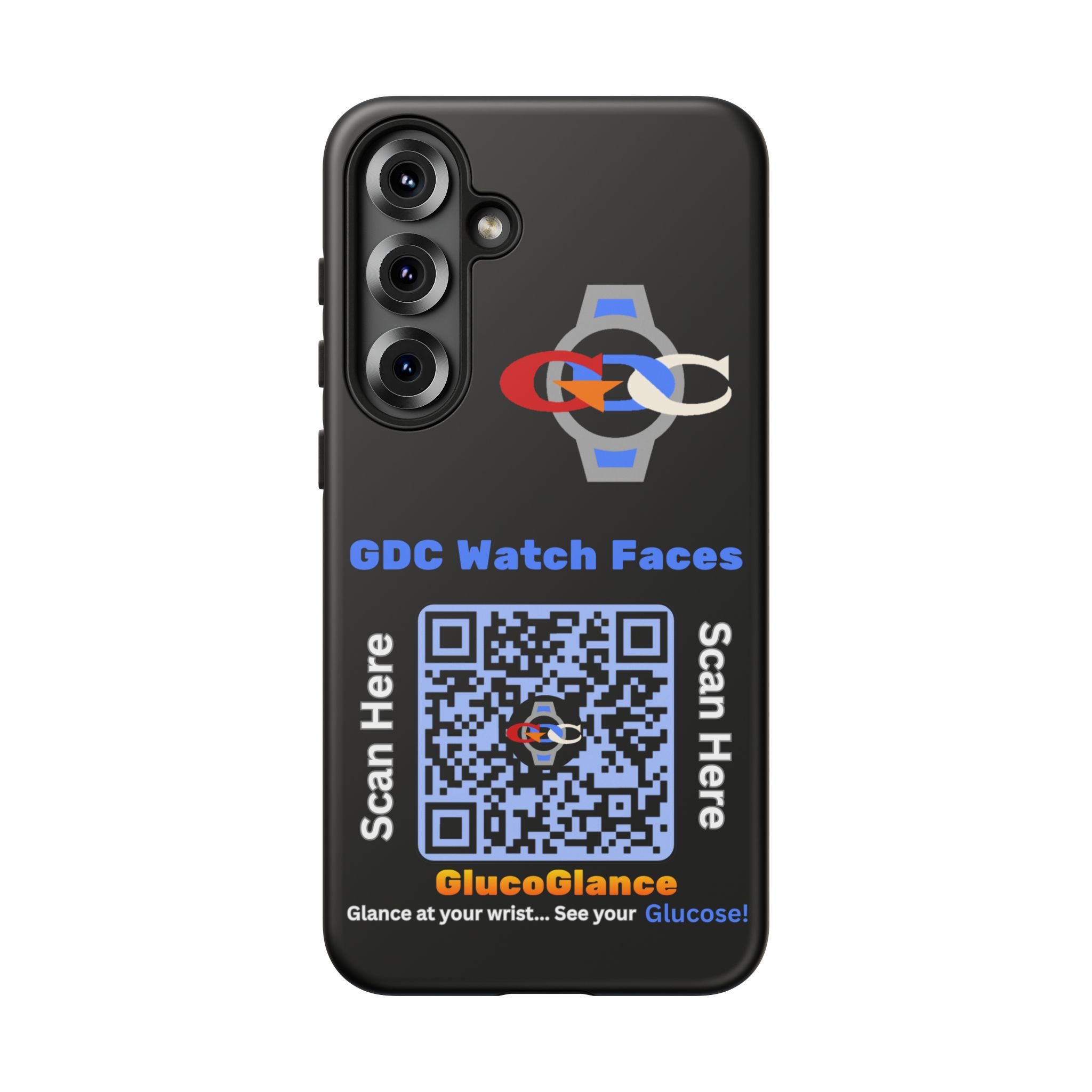 GDC Watch Faces Phone Case, Tough Smartphone Case for Diabetics, Durable Phone Cover, Unique QR Code Design, Functional Gift Idea - Image 33