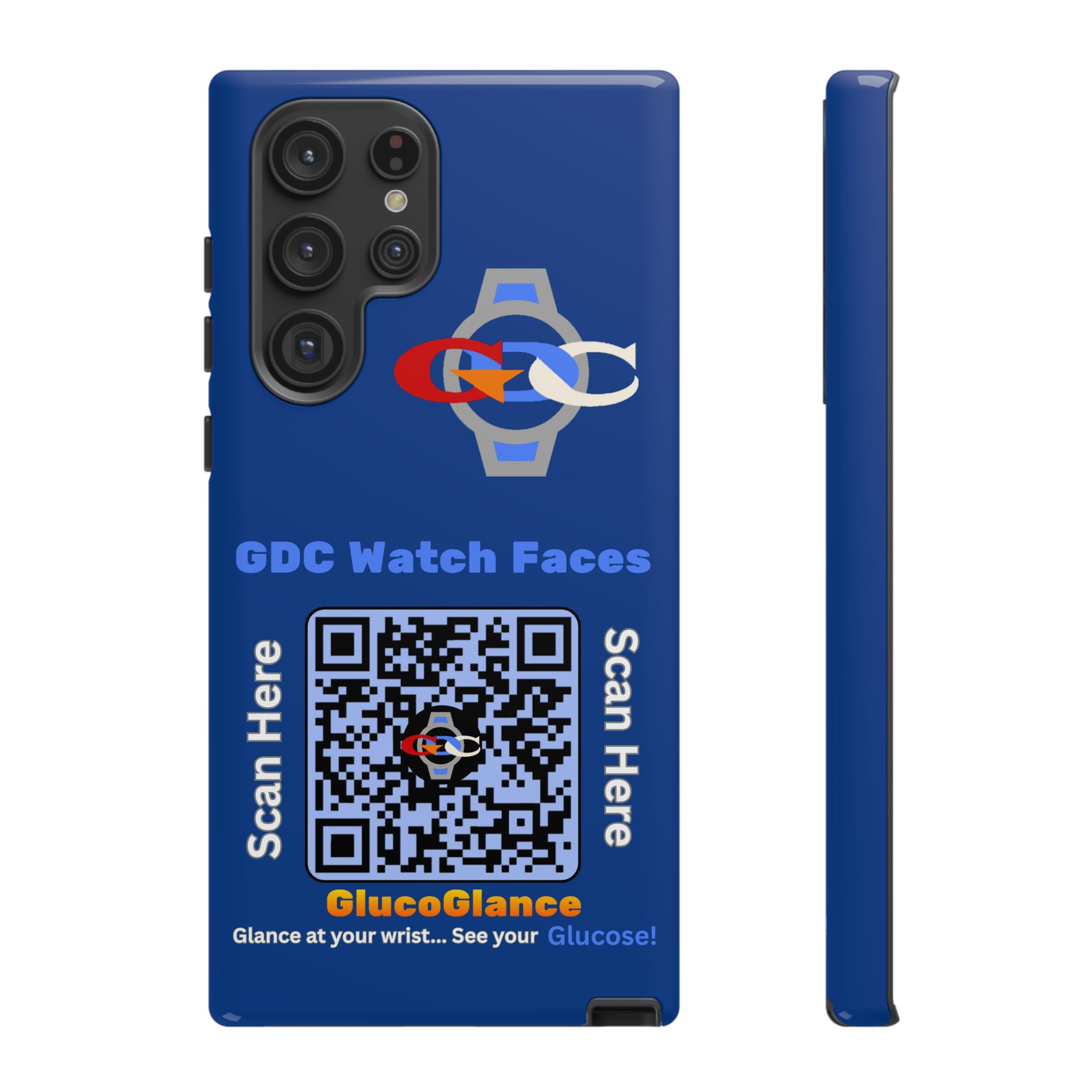 GDC Watch Faces Phone Case, Tough Smartphone Case for Diabetics, Durable Phone Cover, Unique QR Code Design, Functional Gift Idea - Image 45